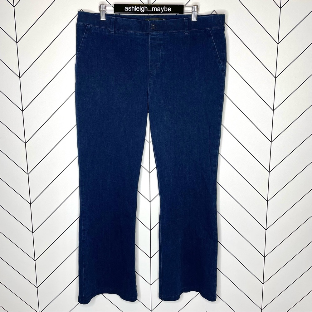 Betabrand | Bootcut Denim Yoga Pants Pull On Stretch Jeans Size 2XL PETITE - Picture 3 of 13